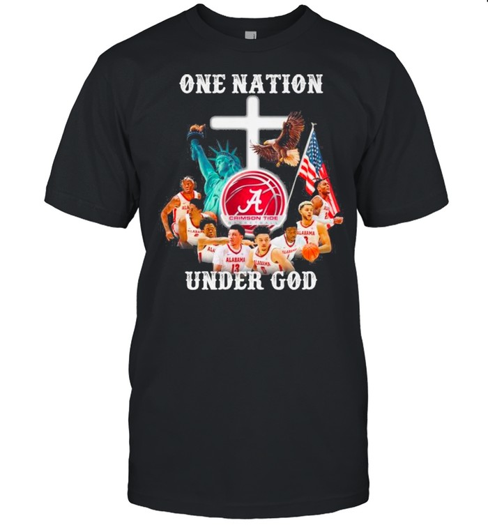 Alabama Crimson Tide Basketball Teams One Nation Under God shirt