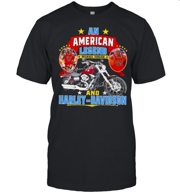 An American Legend Michael Jordan And Harley Davidson Signature Shirt