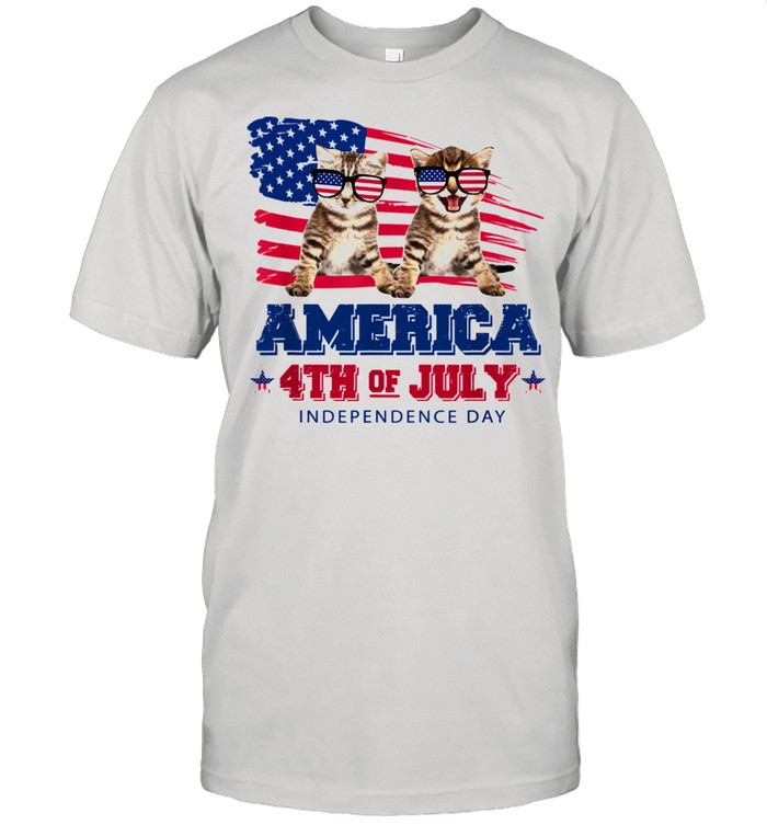 Cat American Cat Mom Cat Lady Cat Owner 4th Of July shirt