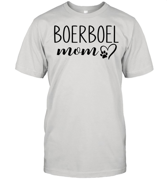 Dog Paw Print Heart Boerboel Mom shirt