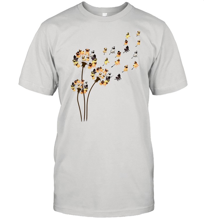 Flower Pug Dogs Dandelion Animalss Wen shirt