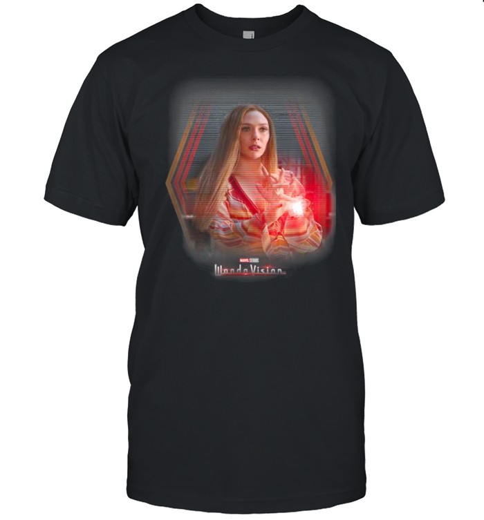 Marvel Wandavision Red Scarlet Glitch Portrait Shirt