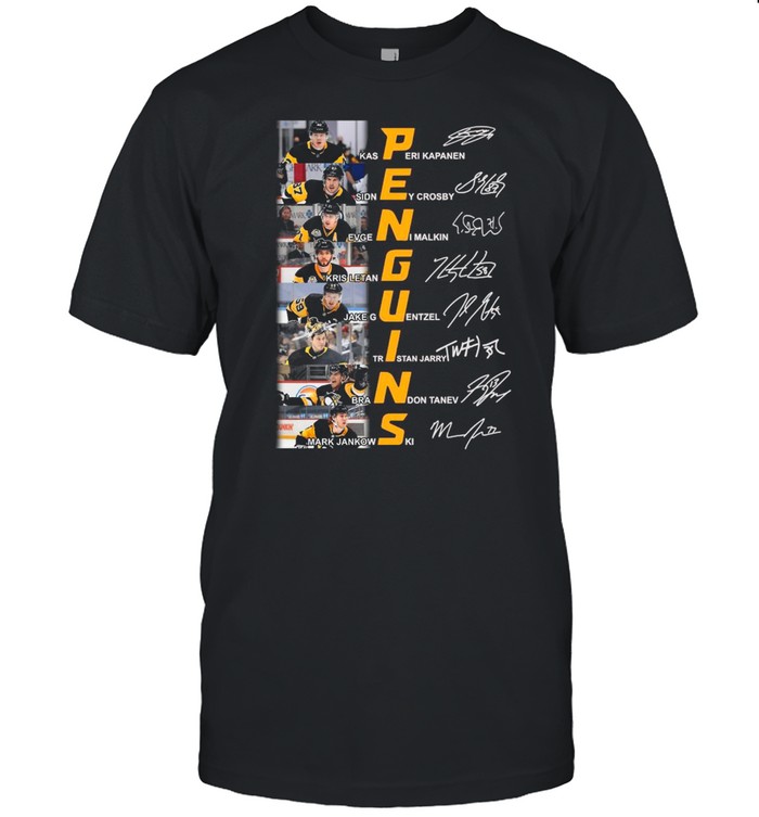 The Pittsburgh Penguins Team Football Name Players 2021 Signatures shirt