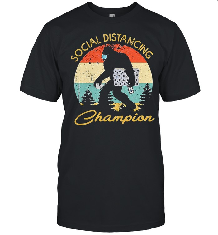 Bigfoot hug toilet paper social distancing champion vintage shirt