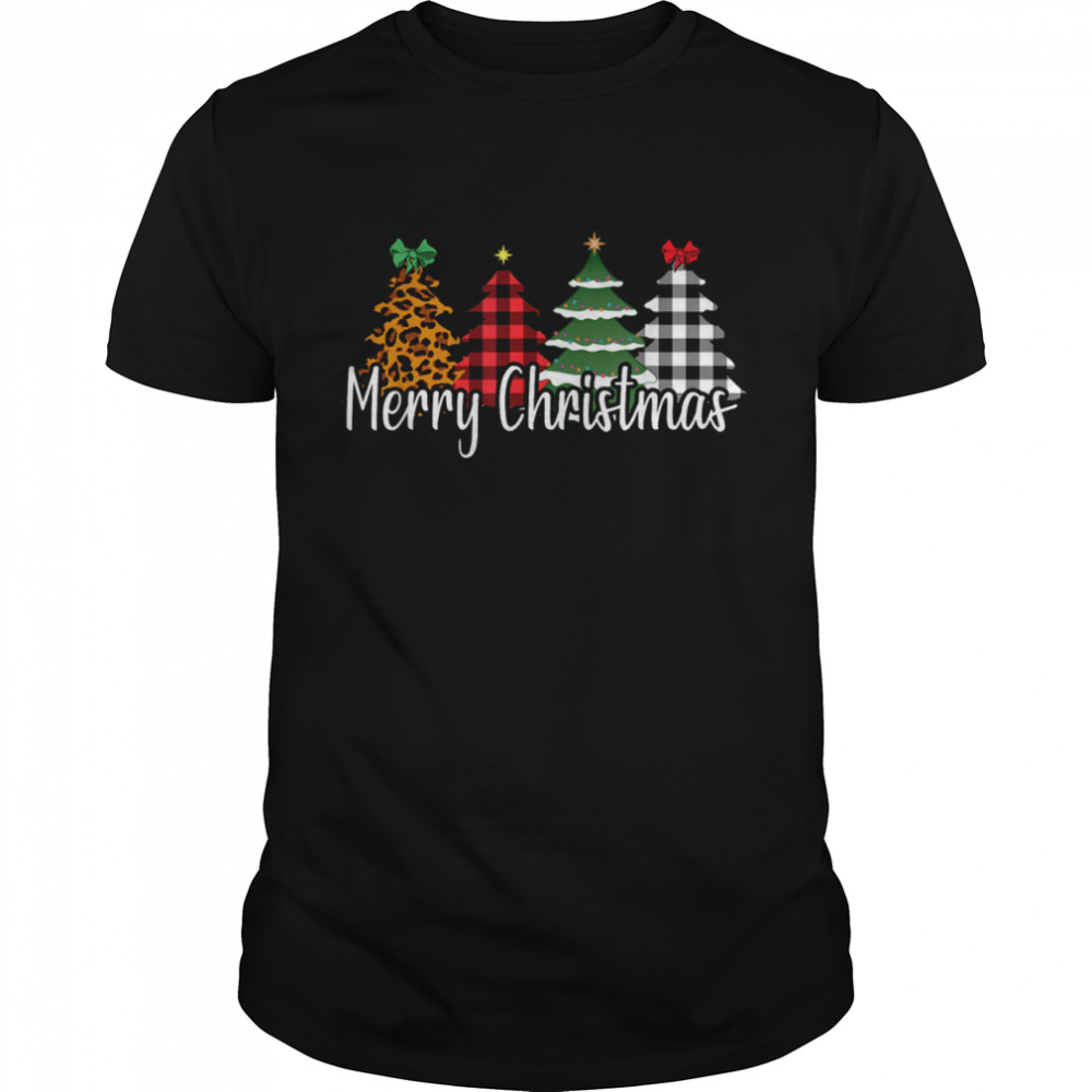 Buffalo Plaid Christmas Tree Mom Daughter Holiday shirt