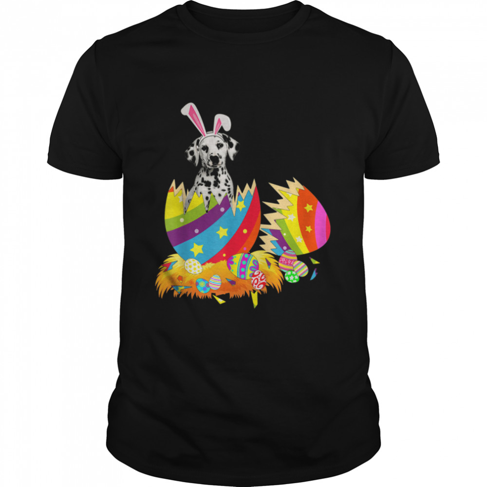 Happy Easter Dalmatian Egg Bunny Dog shirt