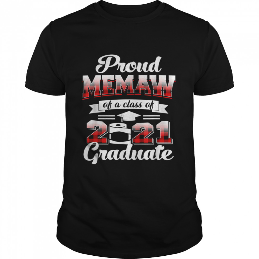 Proud Memaw Of A 2021 Graduate Shirt Red Plaid shirt