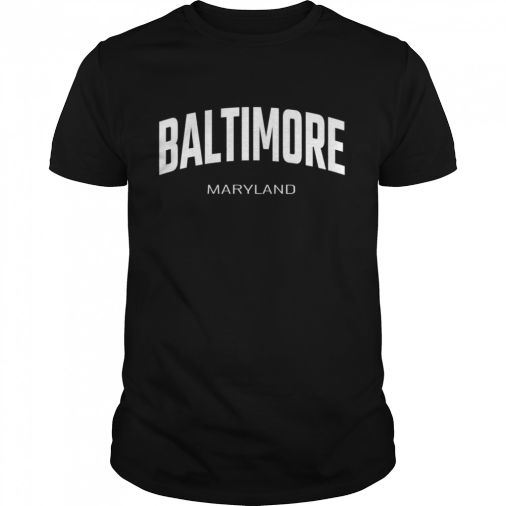 Baltimore Maryland MD vintage state Athletic style shirt