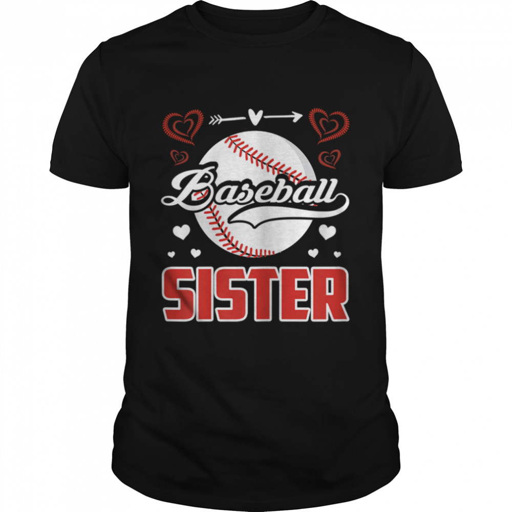 Baseball Sister Retro Proud Baseball Sister Family Matching shirt