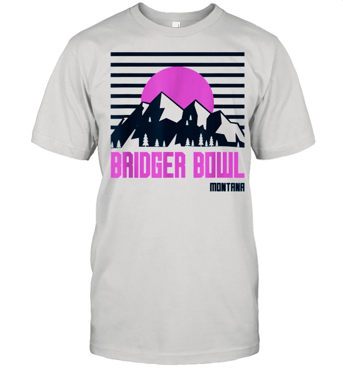 Bridger Bowl Vintage Mountains Hiking Montana Retro shirt