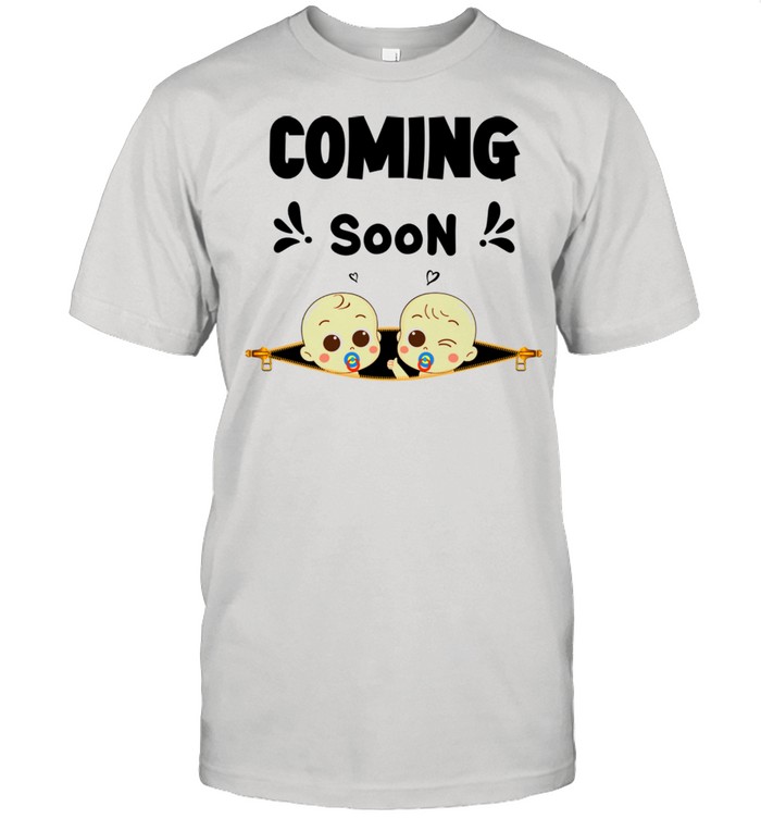 Coming Soon Baby Announcement Twins & Pregnancy New Moms shirt