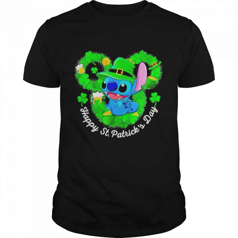 Disney Mickey Stitch Irish Stitch Happy St. Patrick’s Day Shirt