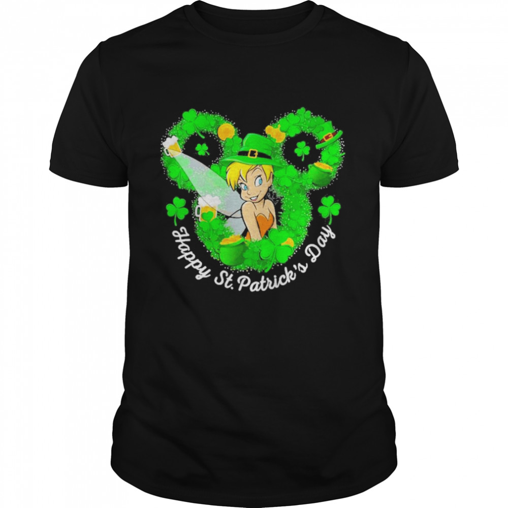 Disney Mickey Tinker Bell Tinkerbell Happy St. Patrick’s Day Shirt