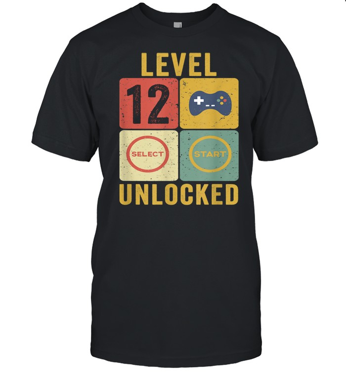 Level 12 freigeschaltet 12. Geburtstag Geschenk Video Gamer Shirt