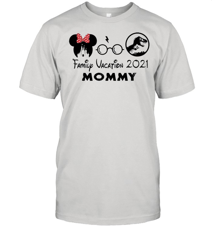 Minnie Glasses Dinosaur Family Vacation 2021 Mommy Shirt