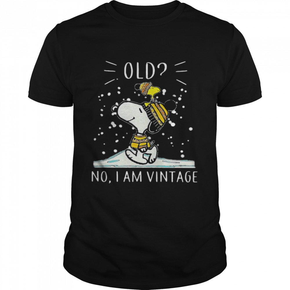 Old No I Am Vintage Snow Snoopy With Woodstock Shirt