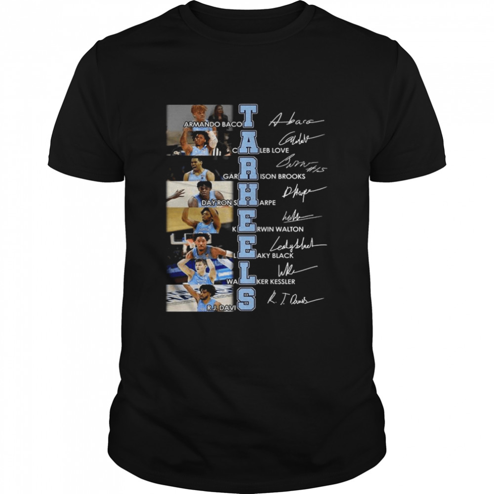 Tar Heels Armando Bacot Caleb Love Signatures Shirt