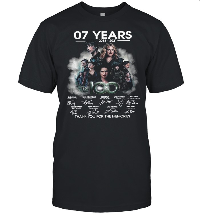 The 100 07 Years 2014 2021 Thank You For The Memories Signatures shirt