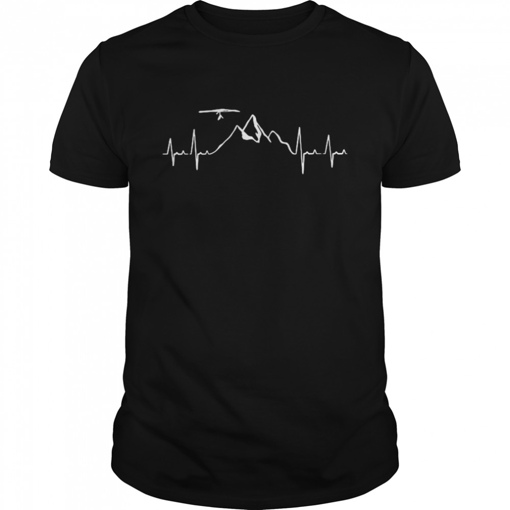 Hang gliding pilot heartbeat hang glider EKG shirt