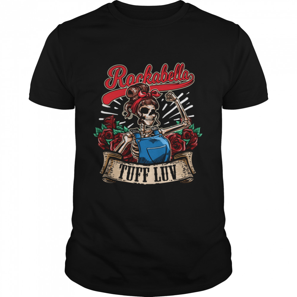 Rockebella Dress Tuff Luv Rockabilly Girl Skull Power PinUp Shirt