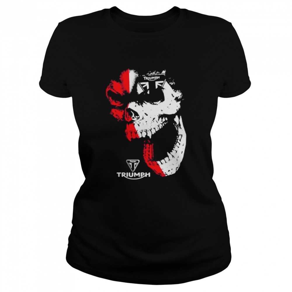 Skull With Logo Triumph  Classic Women's T-shirt