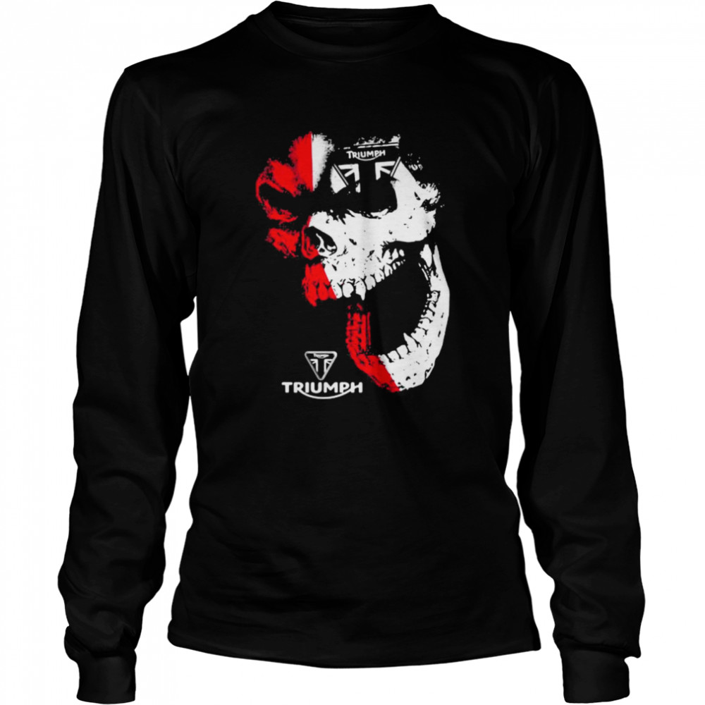 Skull With Logo Triumph  Long Sleeved T-shirt
