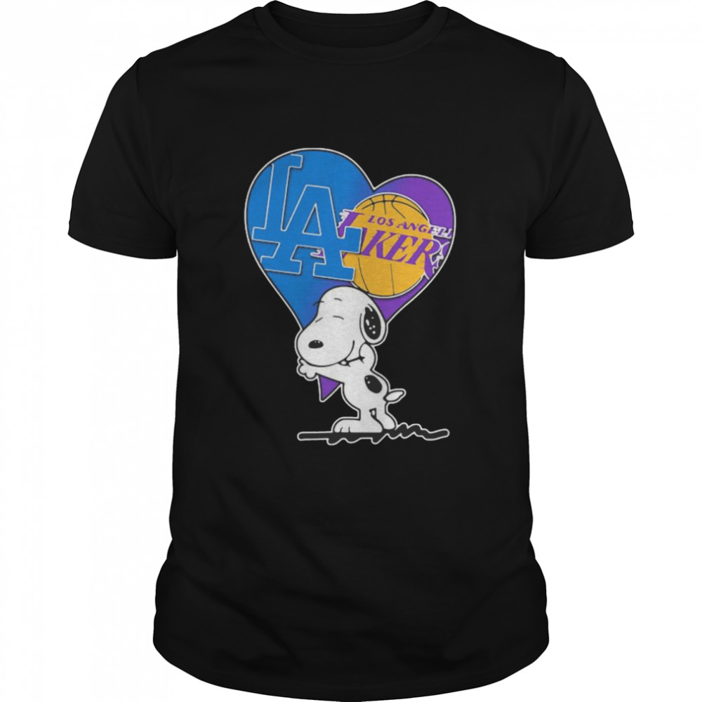 Snoopy Lover Los Angeles Lakers And Dodgers Shirt