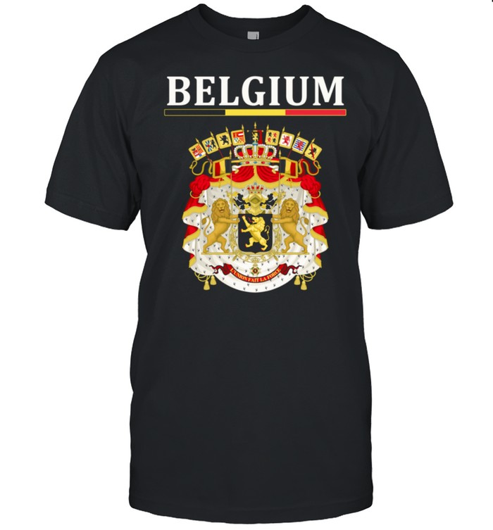 Flagge Belgien Wappen Belgien Belgische Flagge Shirt