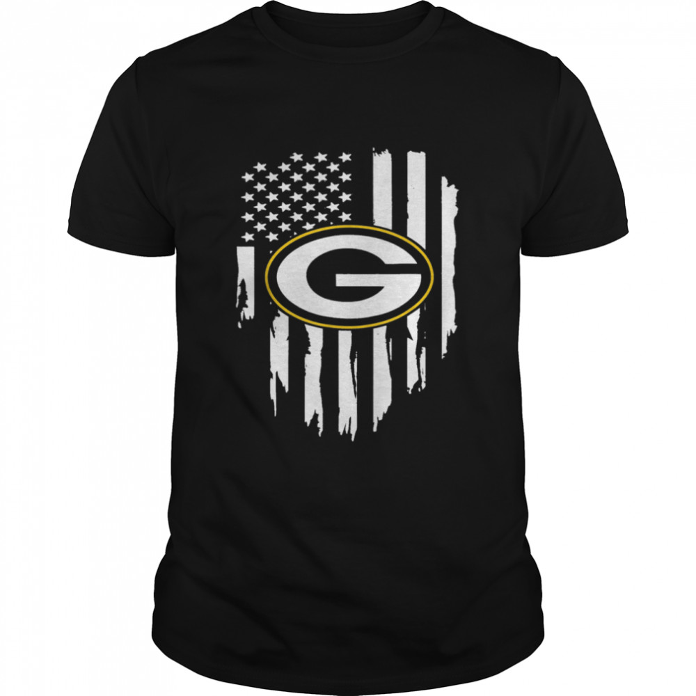 Green Bay Fan Football Love Packer Flag Usa Shirt