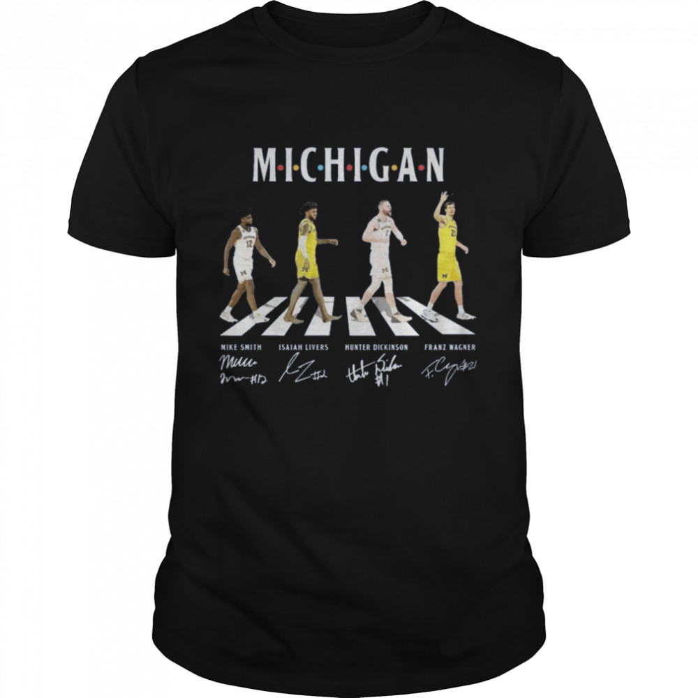 Michigan Football abbey road signatures shirt