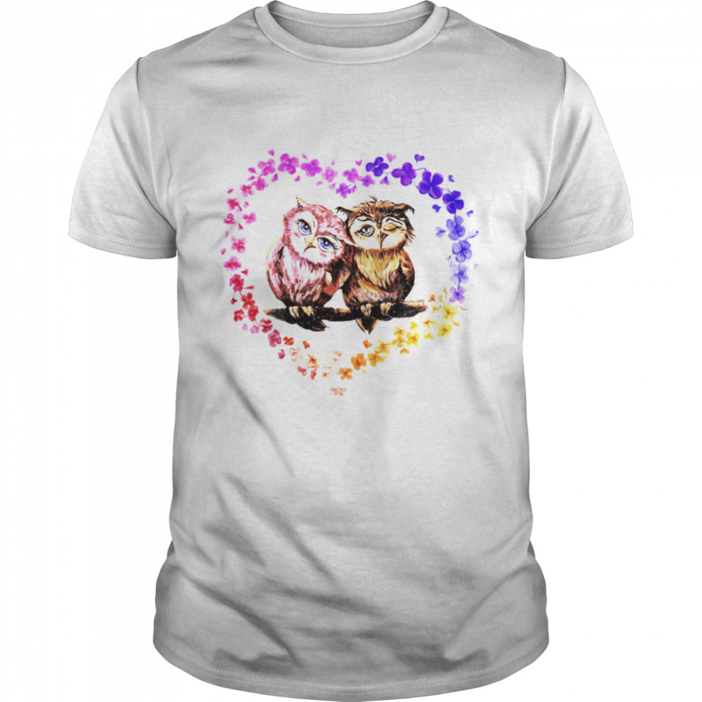 Owl Couple Heart shirt Classic Men's T-shirt