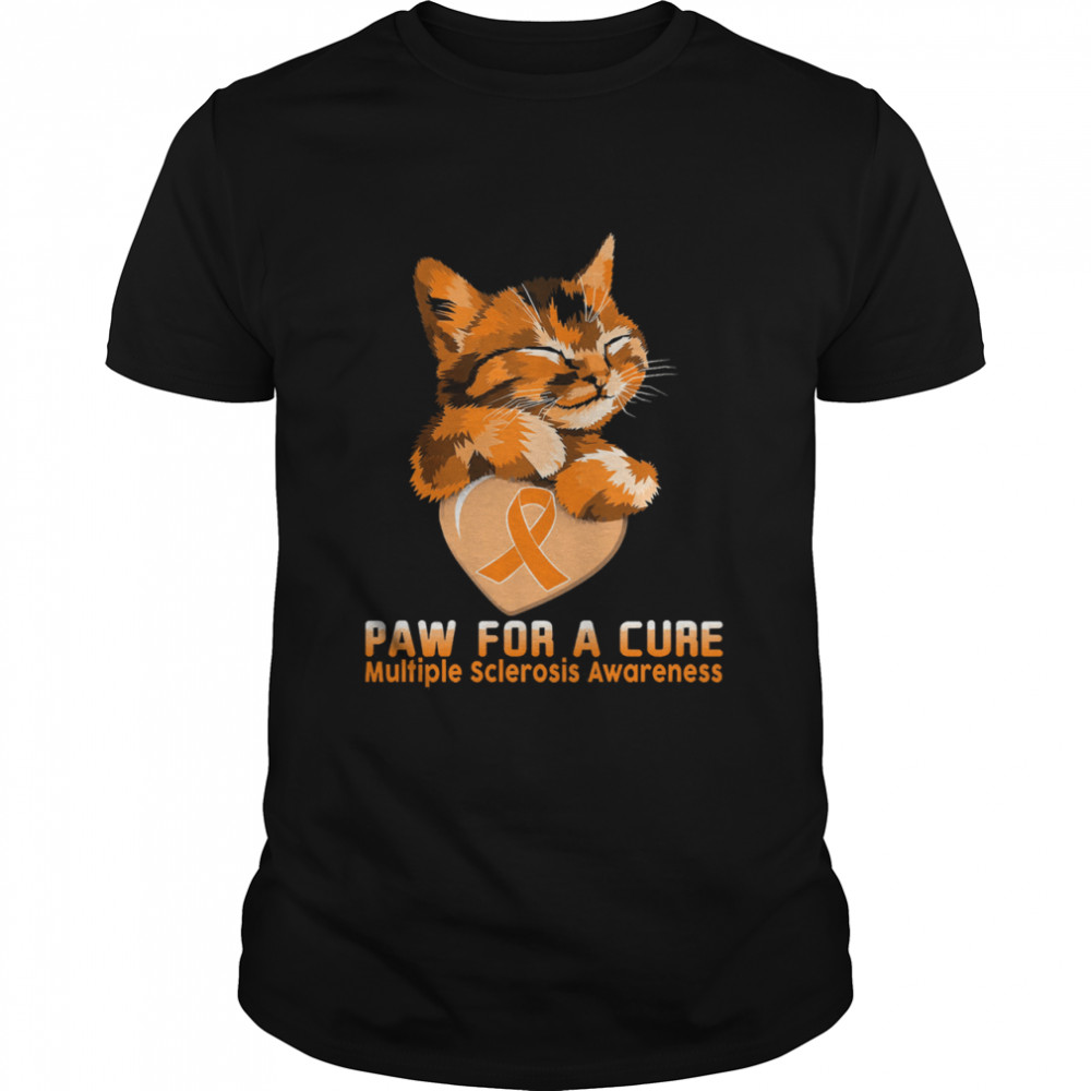 Cat paw for a cure multiple sclerosis awareness shirt