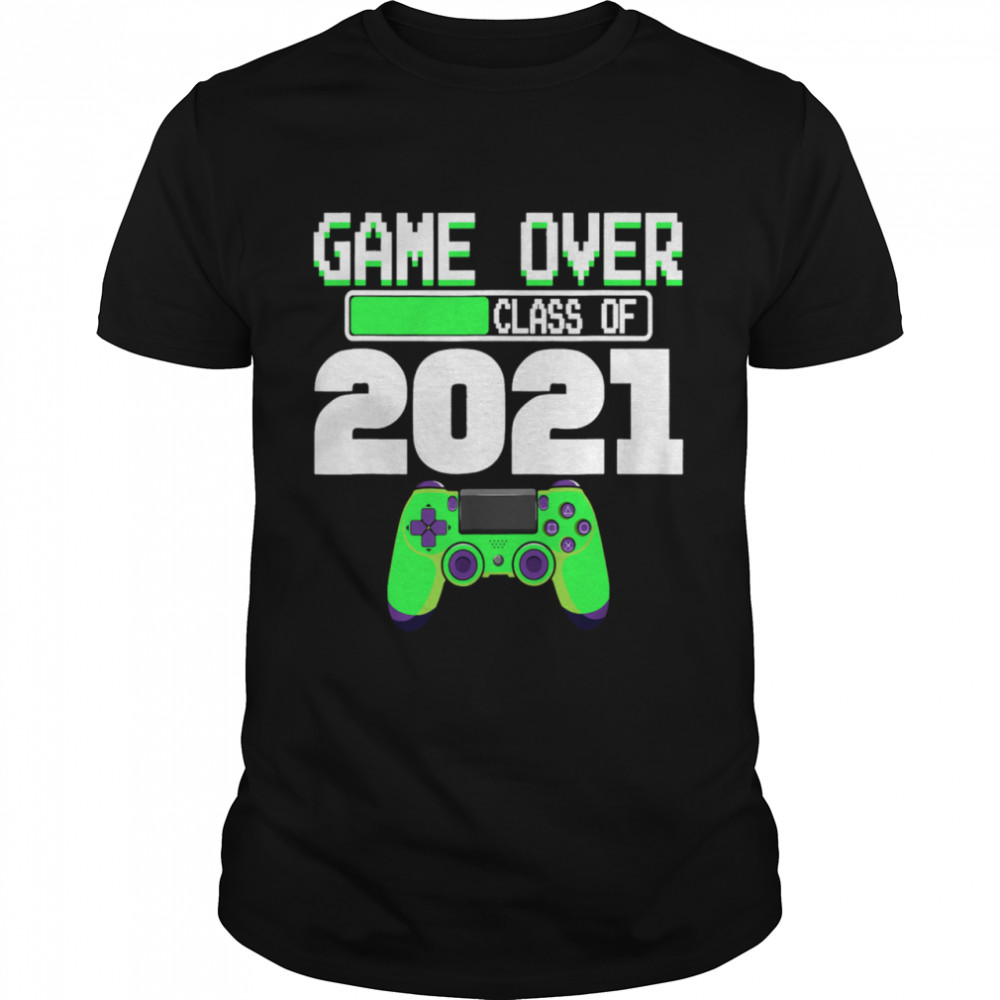 Game Over Class of 2021 Video Games Graduation Gamer Boy Shirt