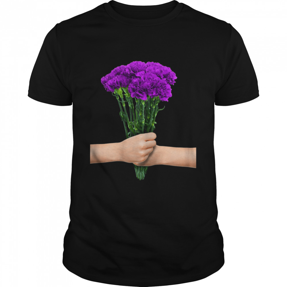 Girl Summer Mothers Day Cloves Carnations Bouquet Shirt