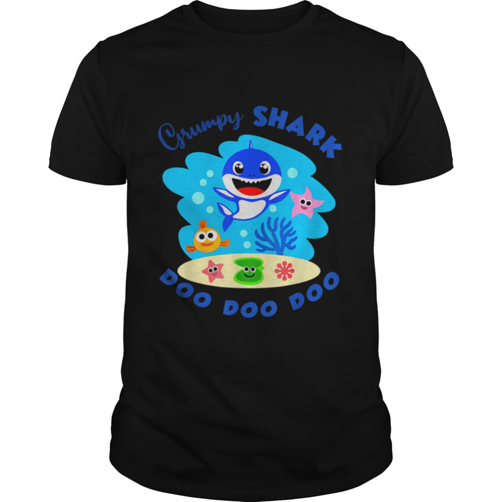 Grumpy Shark Baby Shark Family Set Shirt