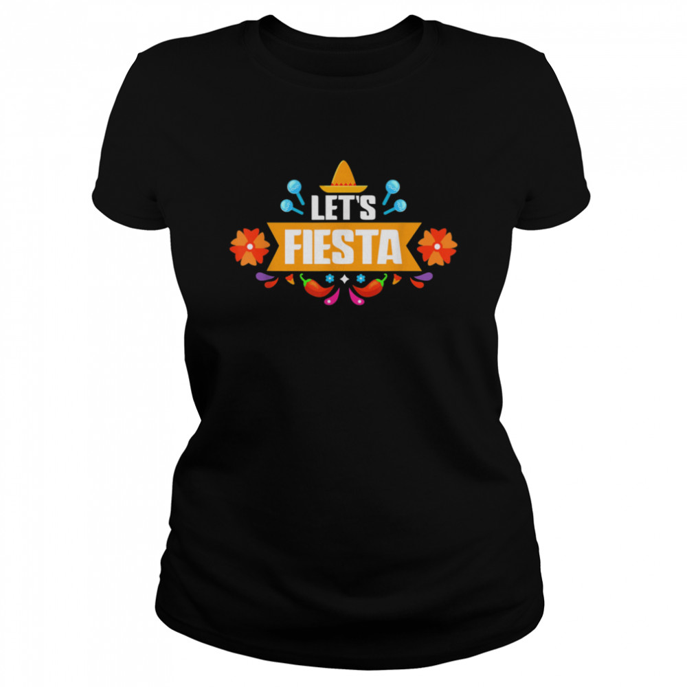 Let's Fiesta Cinco De Mayo Mexican Theme Party Guitar  Classic Women's T-shirt