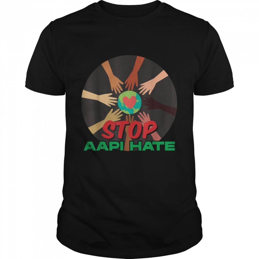 Stop Asian Hate Raised Fist AAPI Support Awareness Shirt