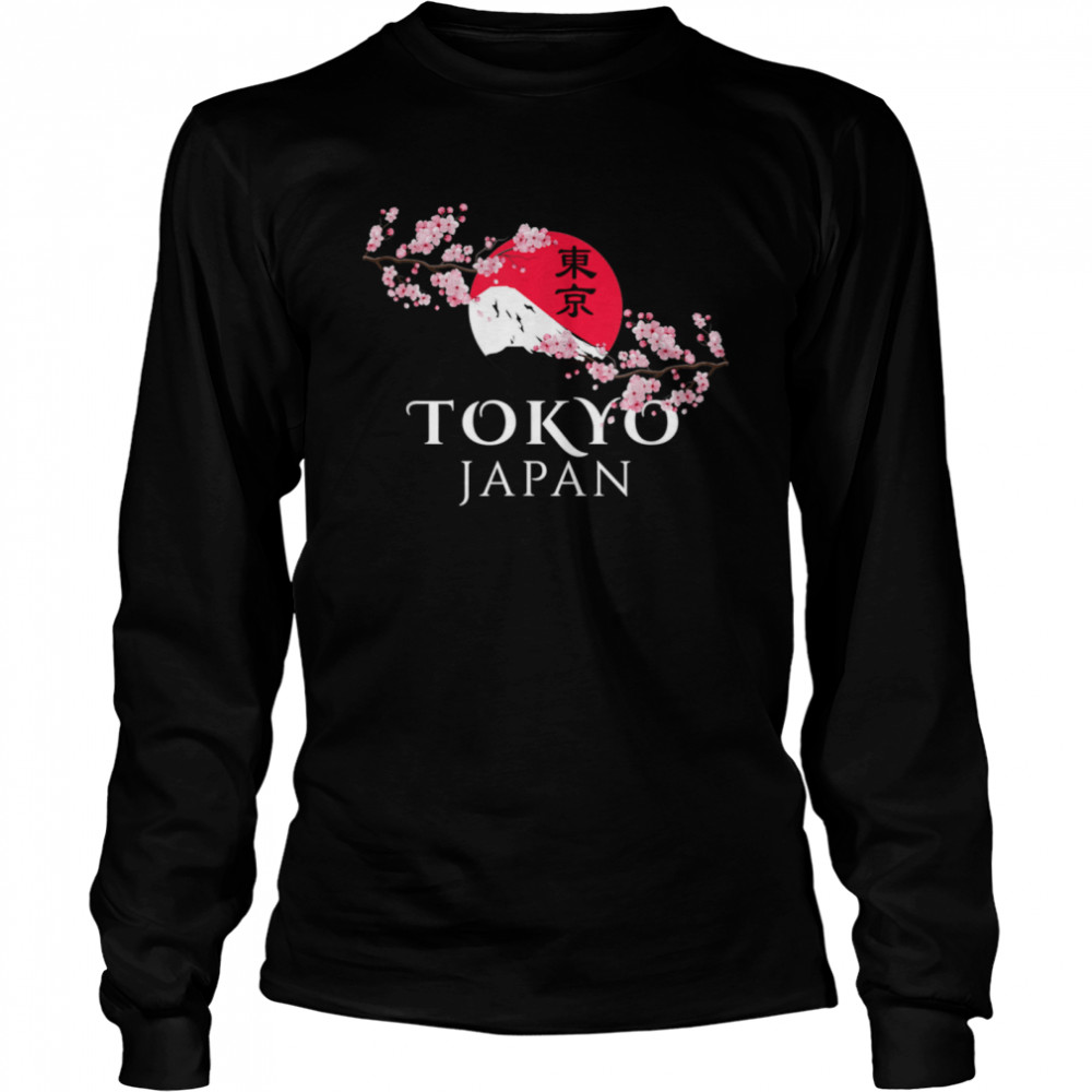 Tokyo Japan Mountain  Long Sleeved T-shirt