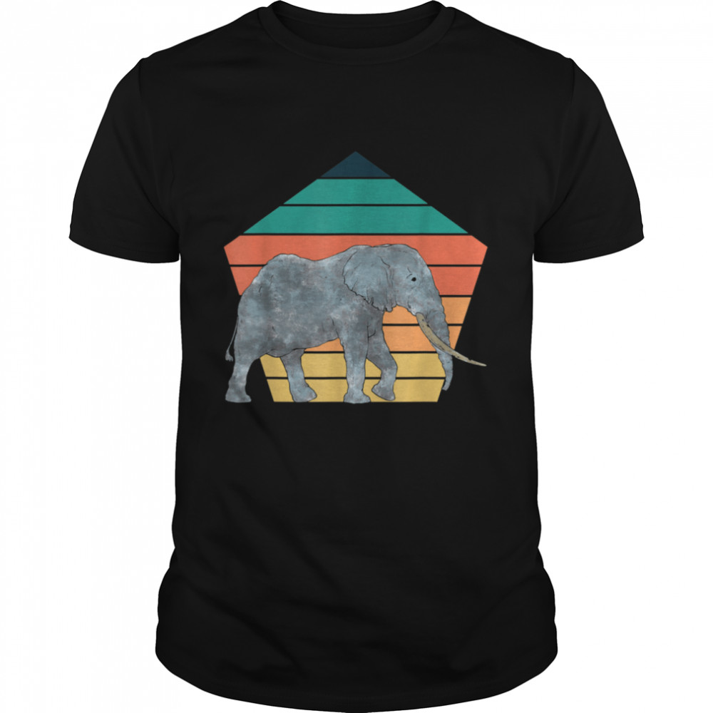 Wildlife Africa Safari Retro Zoo Animal Elephant Shirt