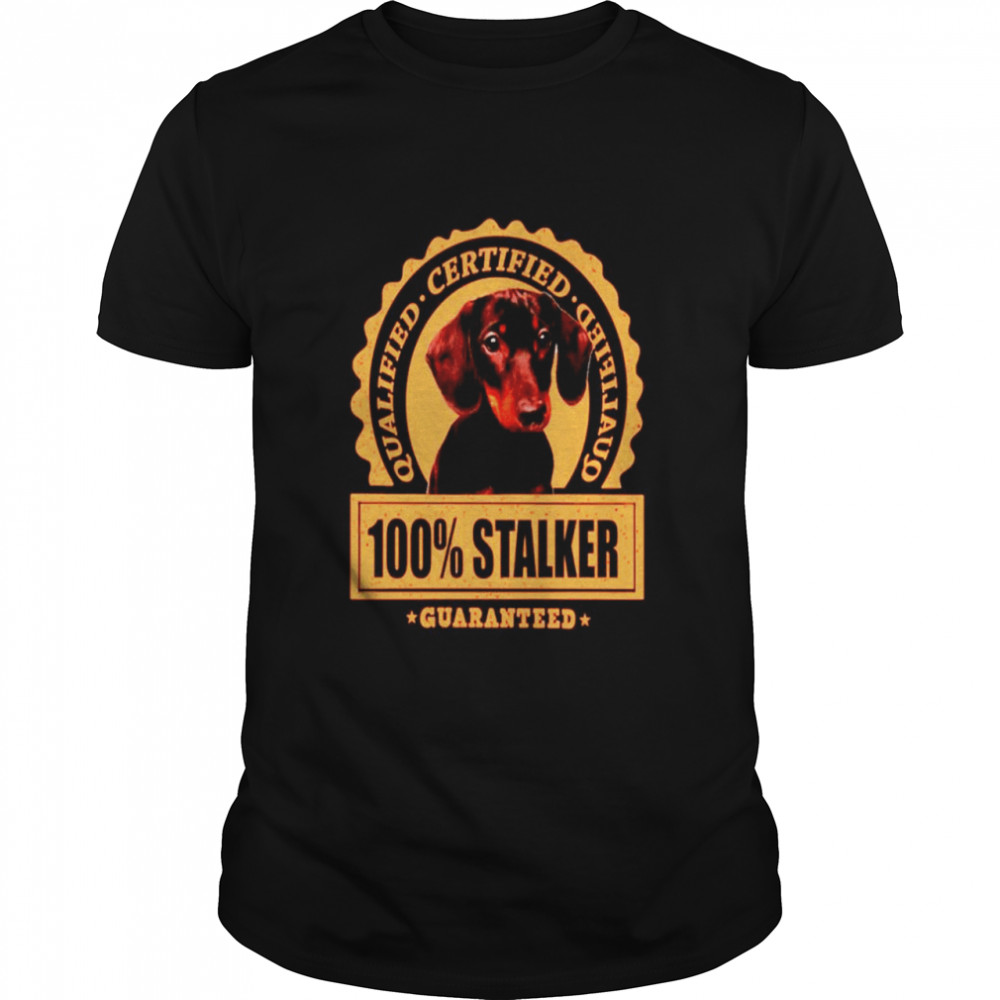 Dachshund qualified certified 100% stalker shirt