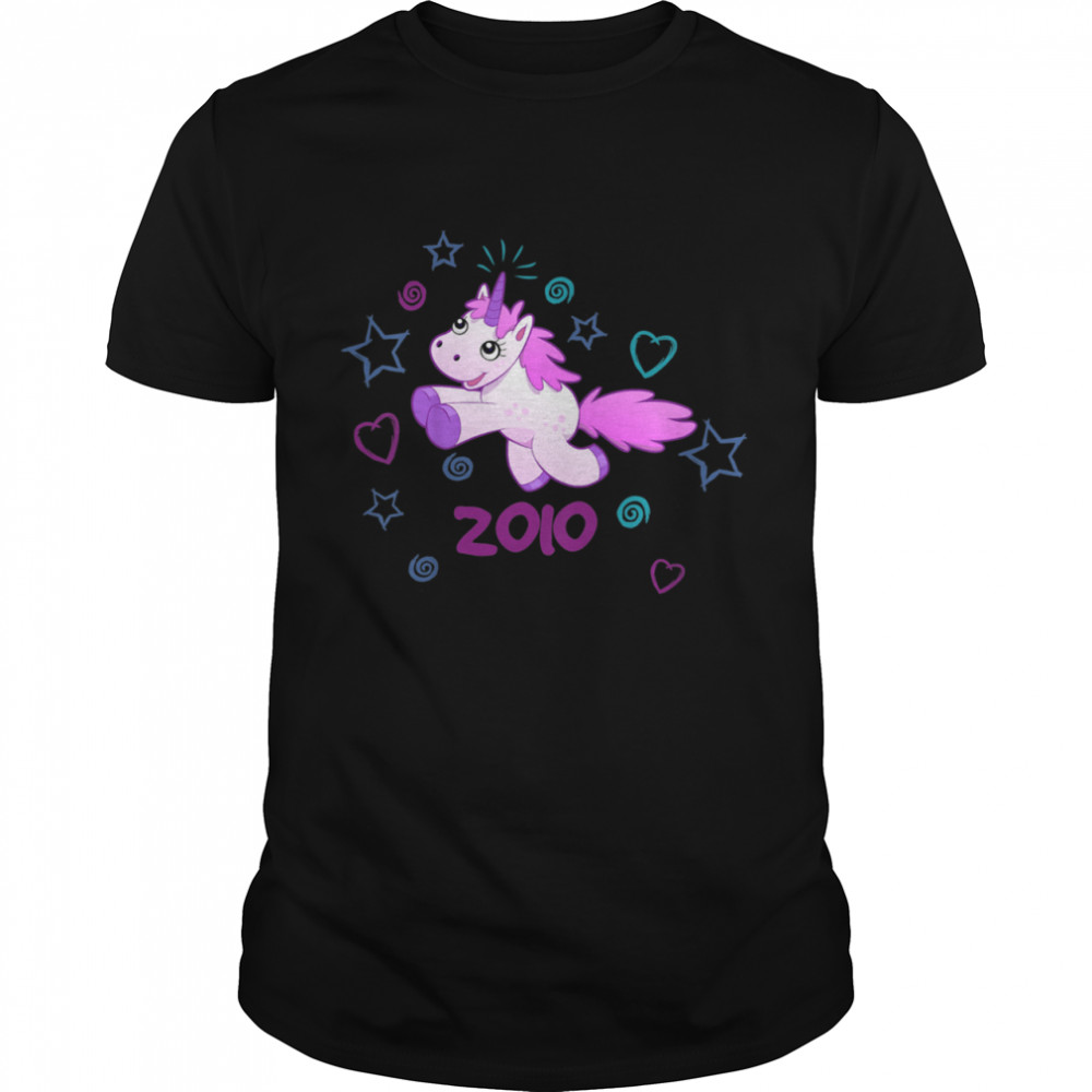 Kids Birthday Vintage 2010 Unicorn Girl shirt