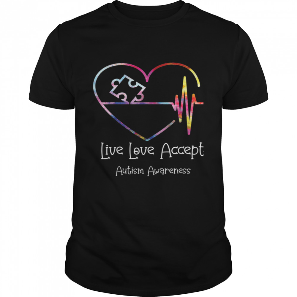 Live Love Accept Autism Awareness Family Matching Apparel shirt