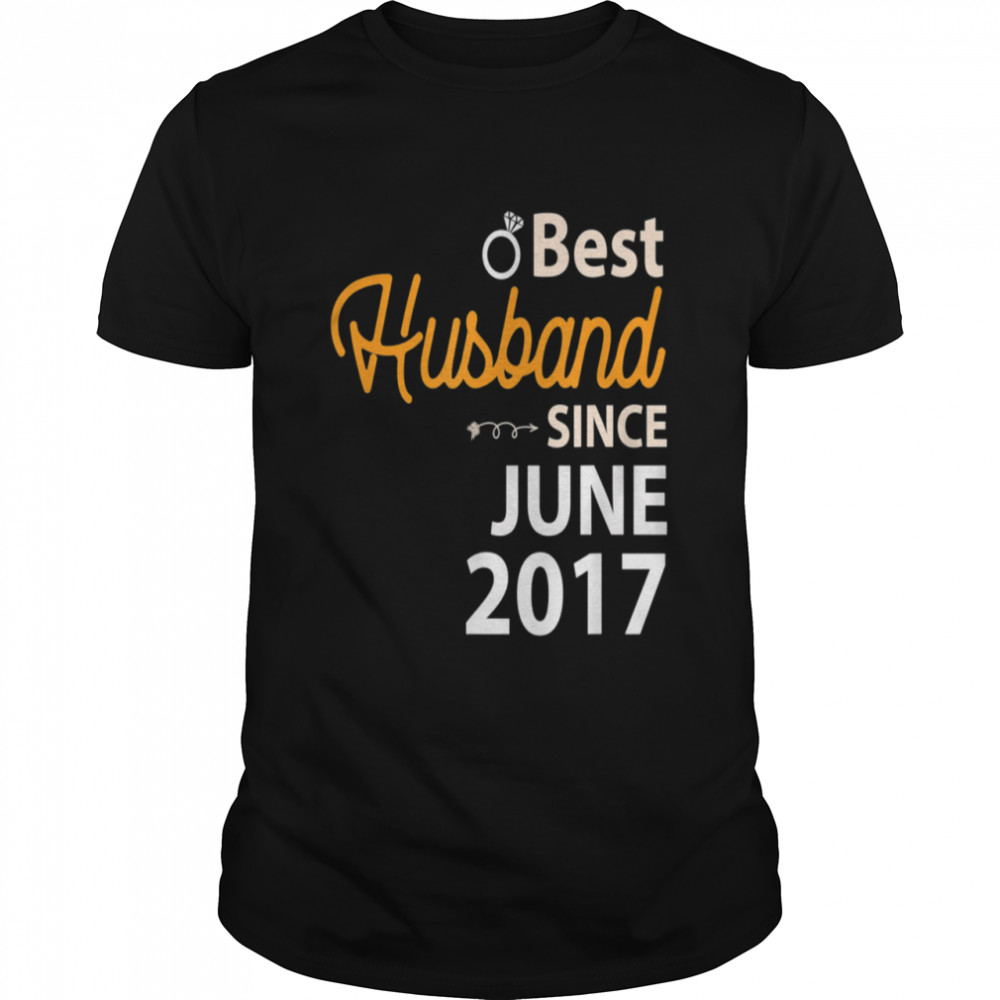 Mens Best Husband Since June 2017 4th Wedding Anniversary shirt