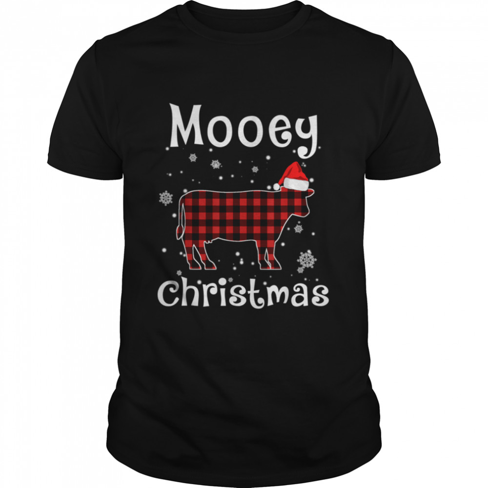 Mooey Christmas Cow plaid for Cows shirt