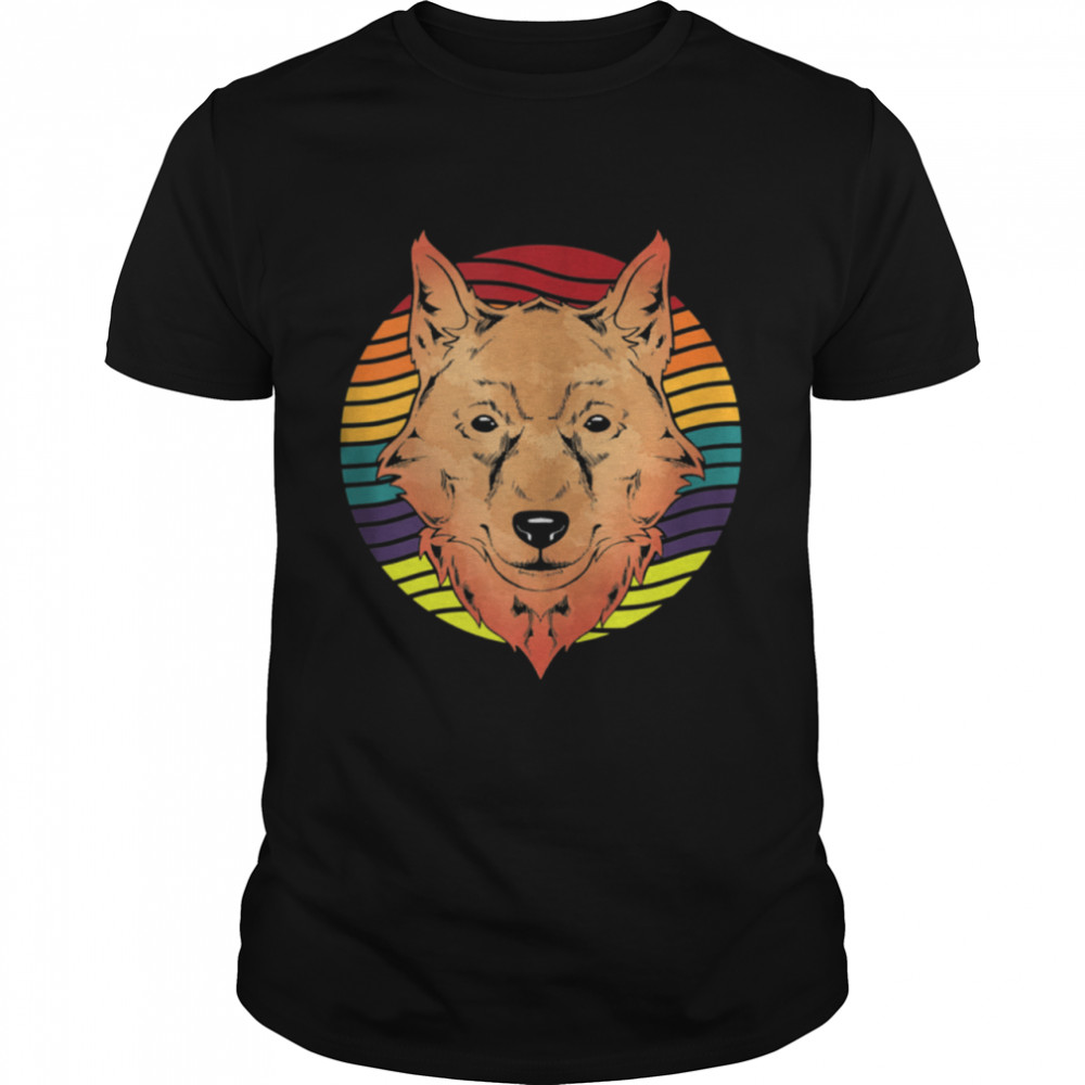 Retro Forest Animal Wolf shirt