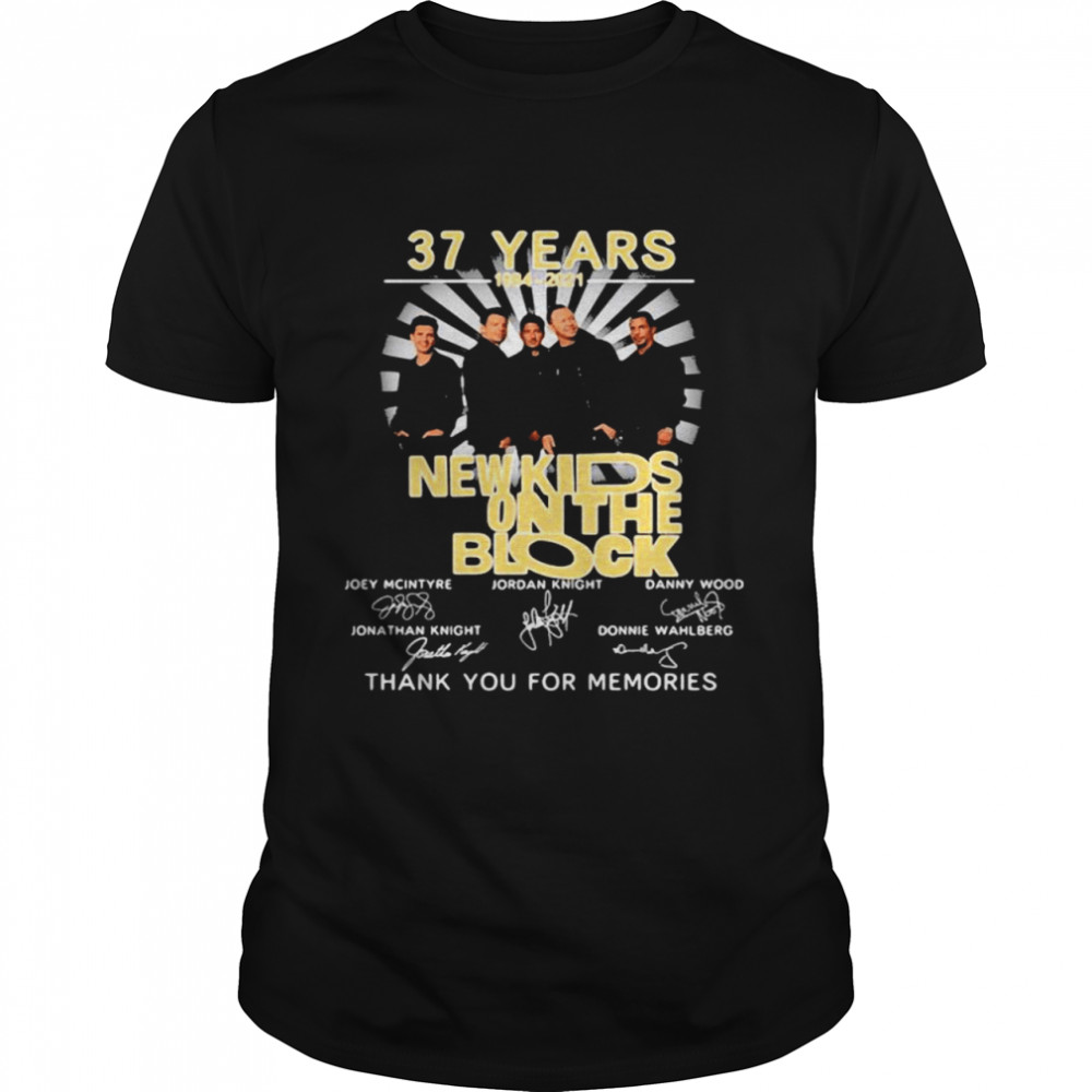 37 Years 1984 2021 New Kids On The Block Thank You For The Memories Signature Shirt