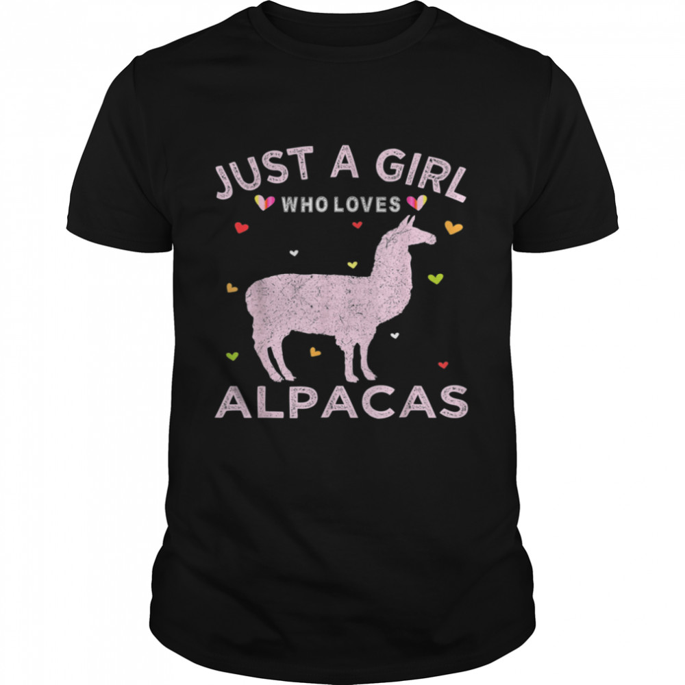 Alpaca Llama Just A Girl Who Loves Alpacas Shirt
