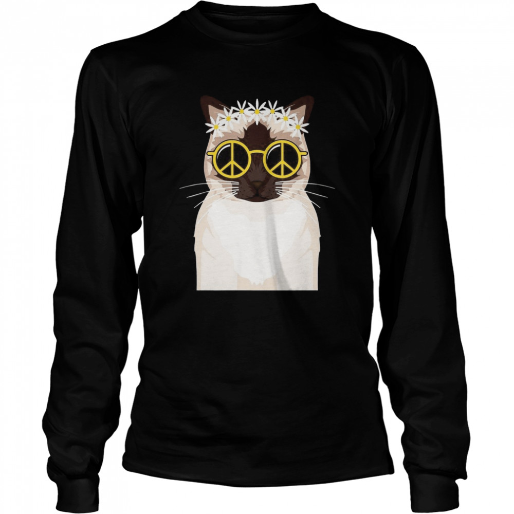 CAT Hippie  Long Sleeved T-shirt