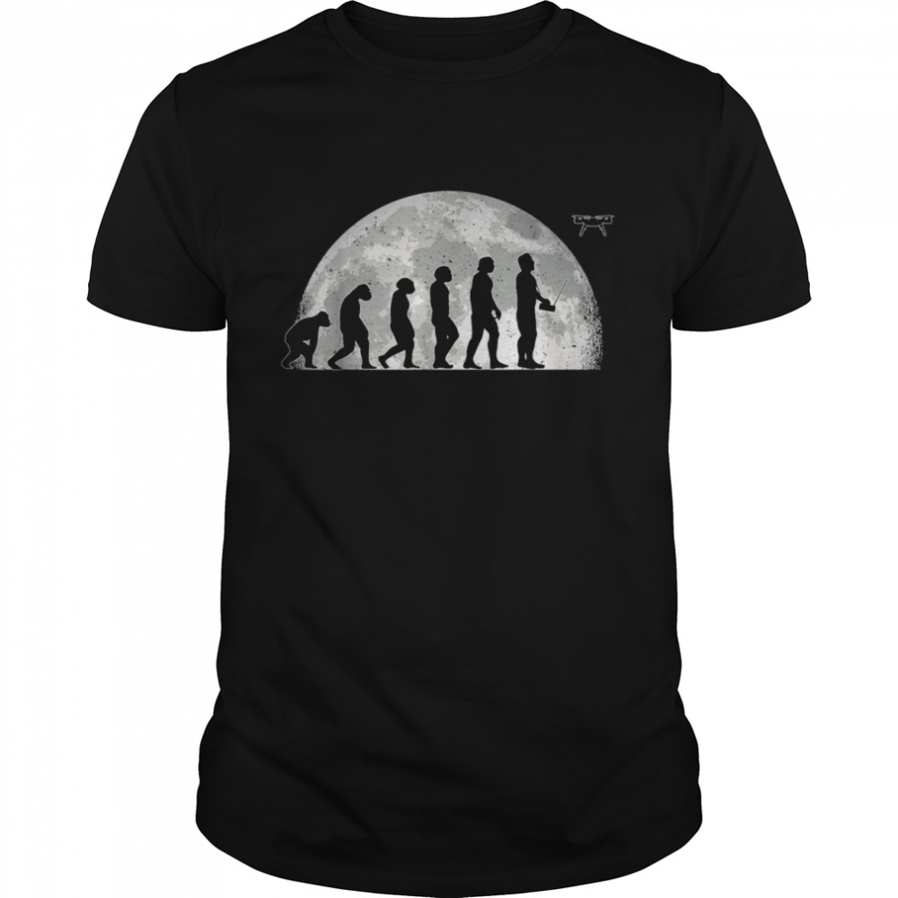 Drone Evolution Moon Drone Pilot Quadrocopter Shirt