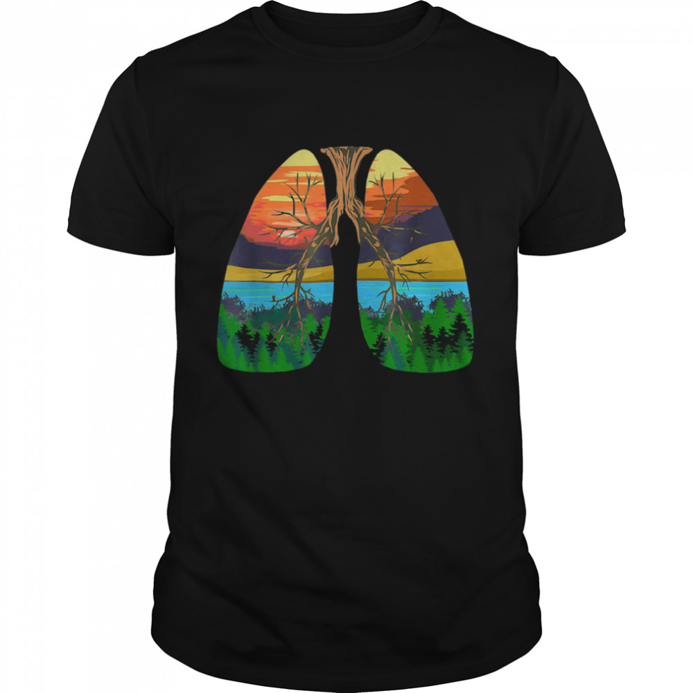 Earth Day Lungs Environmental Nature Shirt